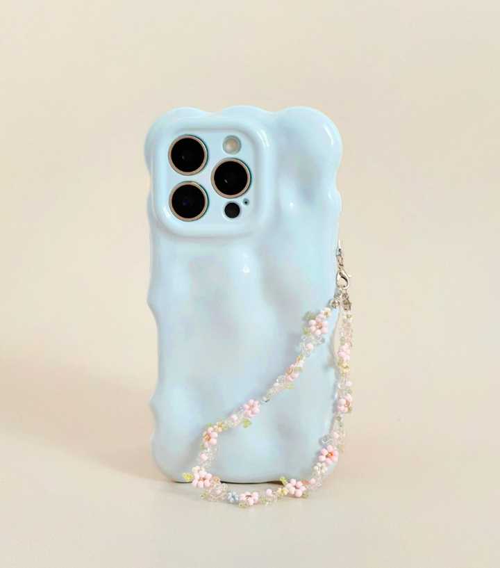Coconut Lane Pink Petal Beaded Phone Strap