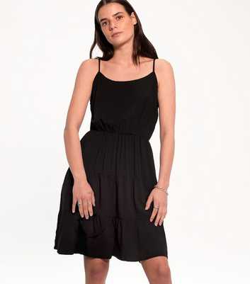 Sunshine Soul Black Tiered Cami Midi Summer Dress