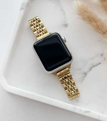 Coconut Lane Gold Tone Links Apple Watch Strap