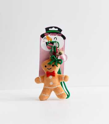 Pink Gingerbread and Lip Gloss Key Chain Set
