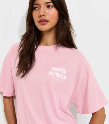 Light Pink Cotton Santa Monica Oversized T-Shirt