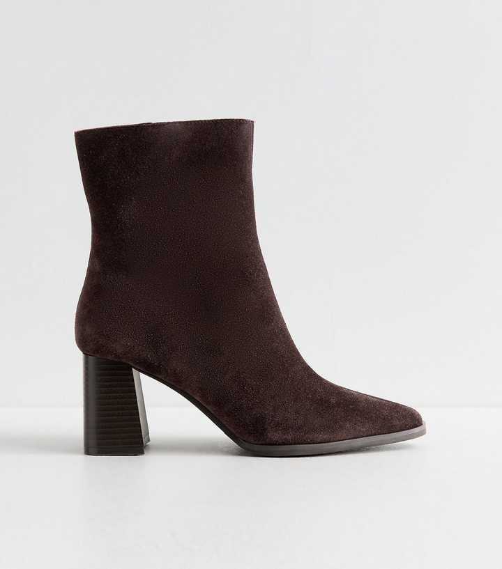 Premium Real Suede Brown Ankle Boots