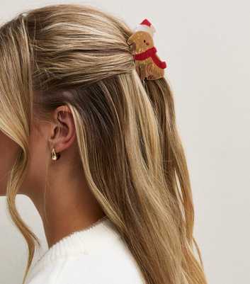 Brown Christmas Capybara Hair Claw Clip