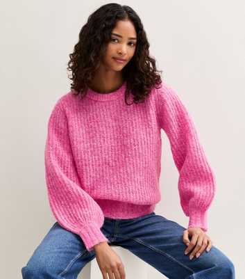 Sunshine Soul Pink Fisherman Knit Jumper