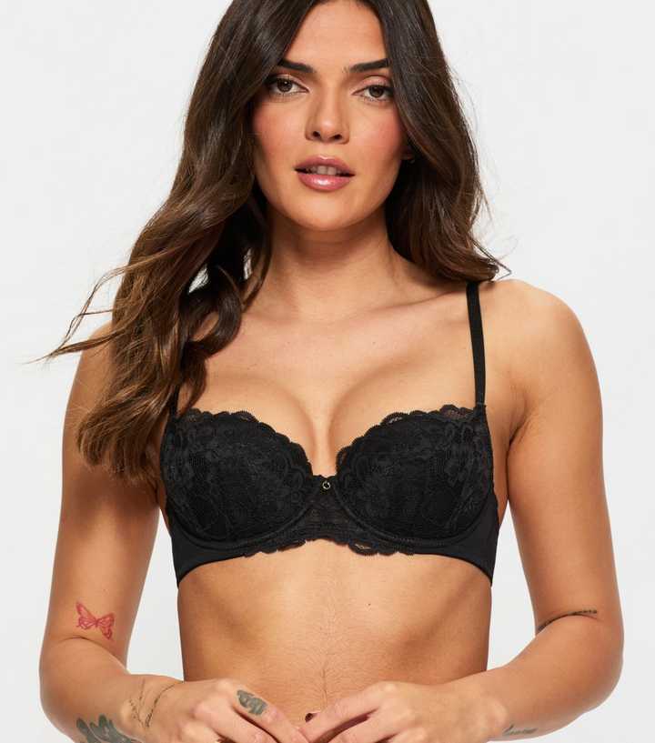 Ann Summers Black Sexy Lace Padded Balcony Bra