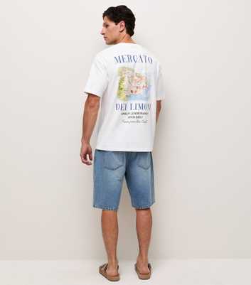 White Cotton Regular Fit Fresh From The Coast Graphic Print T-Shirt