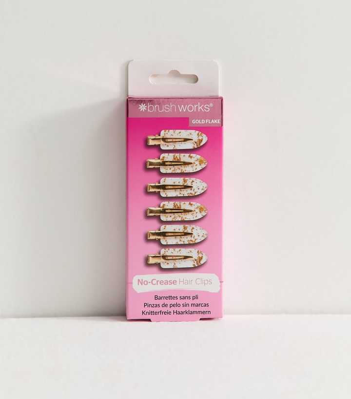 Brushworks Pack of 6 Gold No Crease Hair Clips