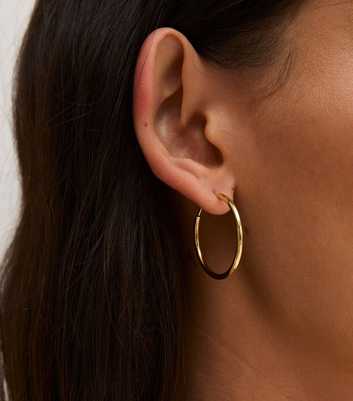 18ct Gold Plated Petite Hinge Hoop Earrings