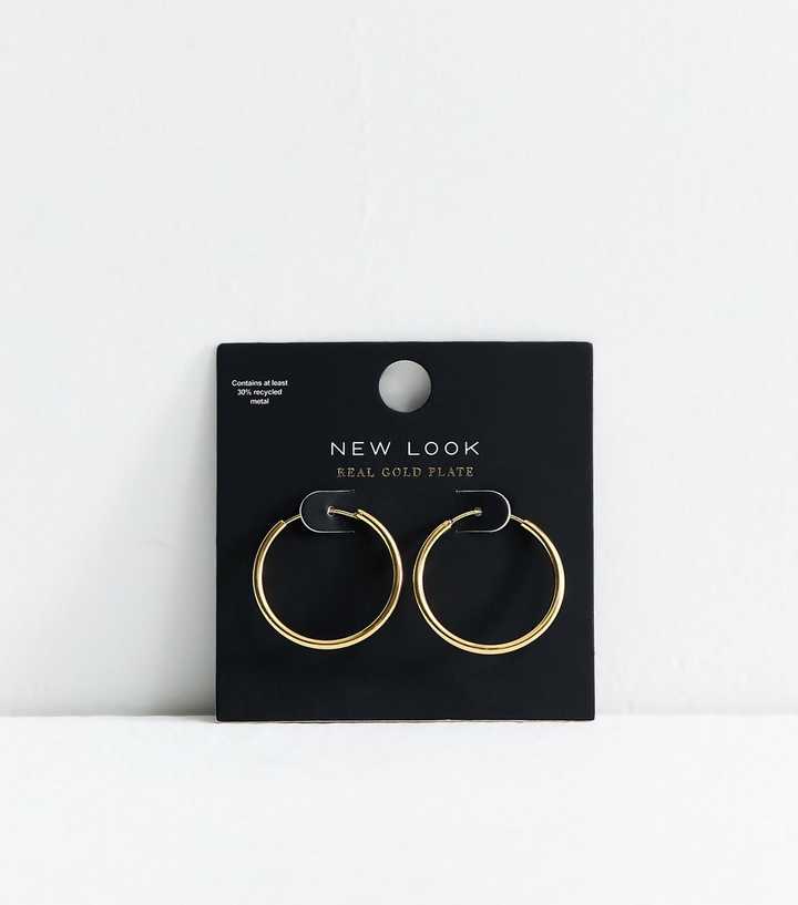 18ct Gold Plated Petite Hinge Hoop Earrings