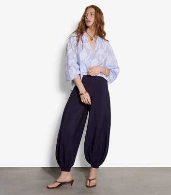 Apricot Navy Cuffed Trousers