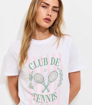 White Club De Tennis Relaxed T-Shirt