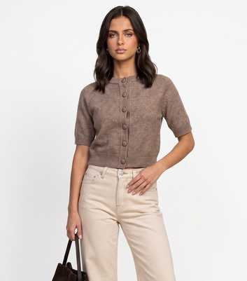 Urban Bliss Stone Short Sleeve Knitted Cardigan