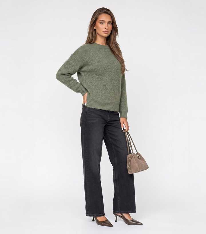 Urban Bliss Light Green Knit Jumper