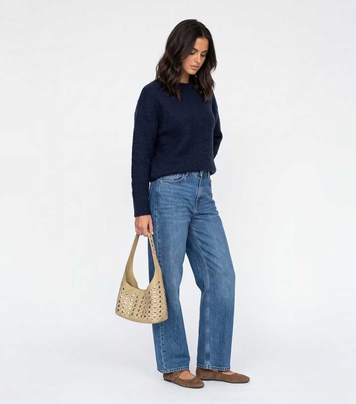 Urban Bliss Navy Knit Longline Jumper
