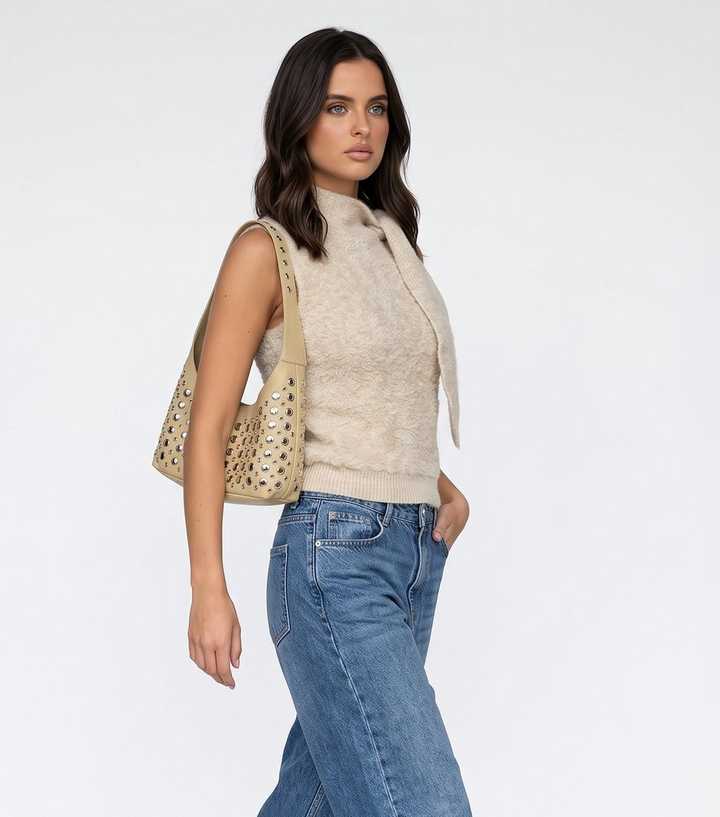 Urban Bliss Cream Boucle Textured Scarf