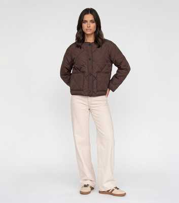 Urban Bliss Brown Quilted Jacket