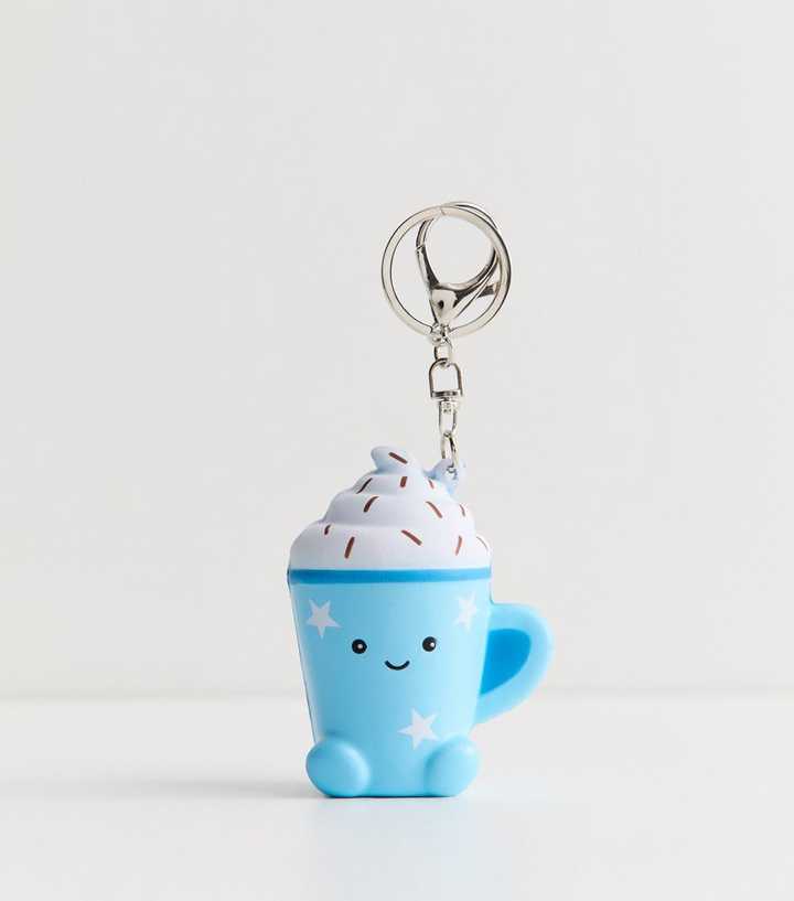 Blue Hot Chocolate Foam Stress Ball Keyring