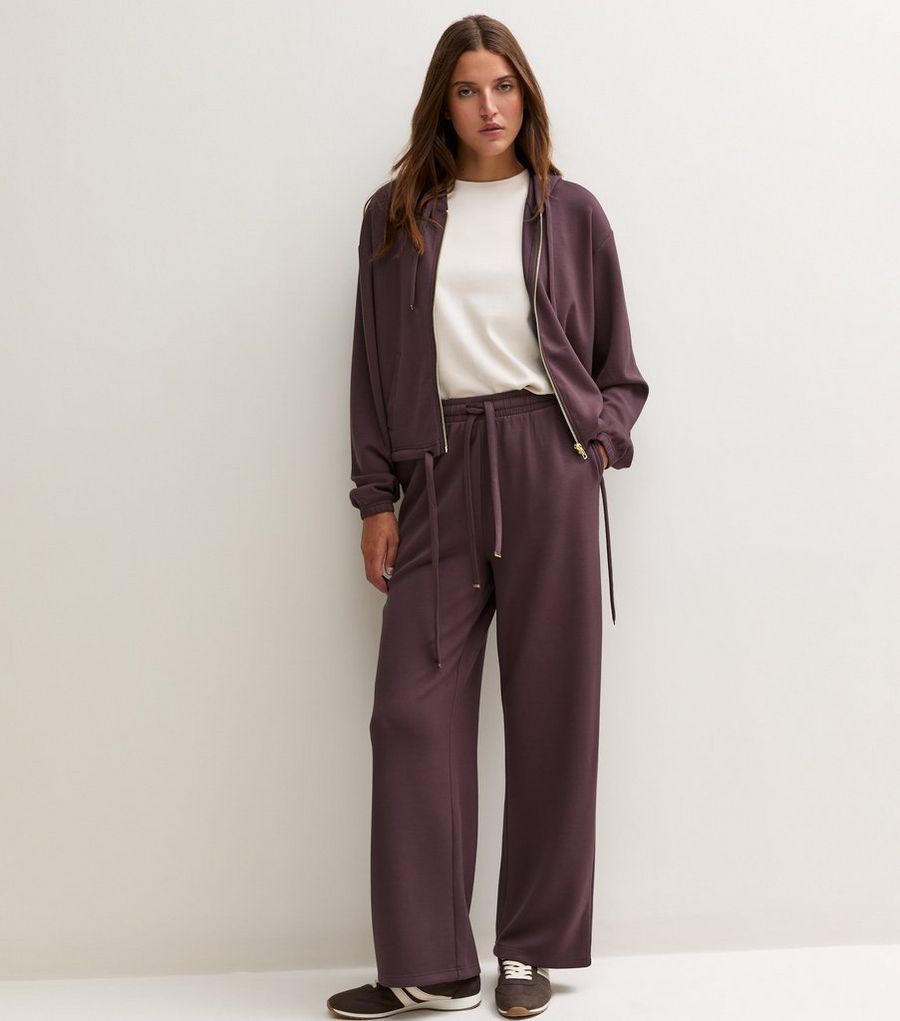 Premium Dark Burgundy Straight Leg Joggers