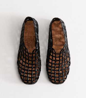 Black Jelly Lattice High Top Ballet Pumps