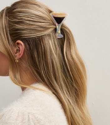 Brown Christmas Espresso Martini Hair Claw Clip