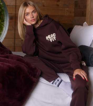 Peach:Fit Dark Brown Cosy Department Hoodie