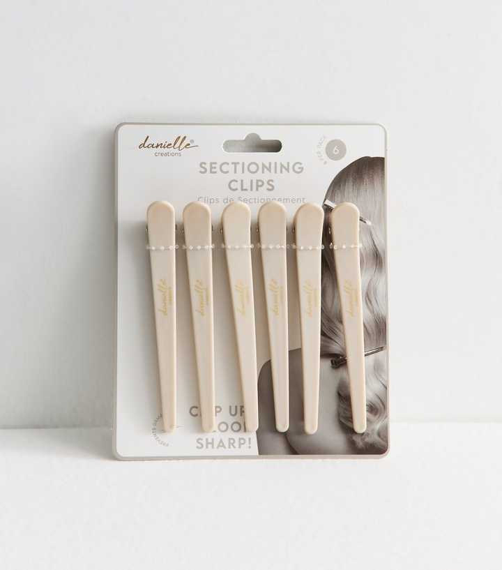 Danielle Creations Pack of 6 Brown Sectioning Clips