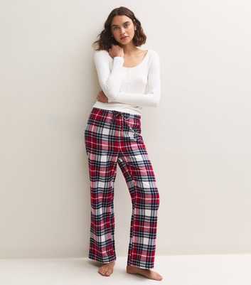 Tall Red Cotton Checked Pyjama Trousers