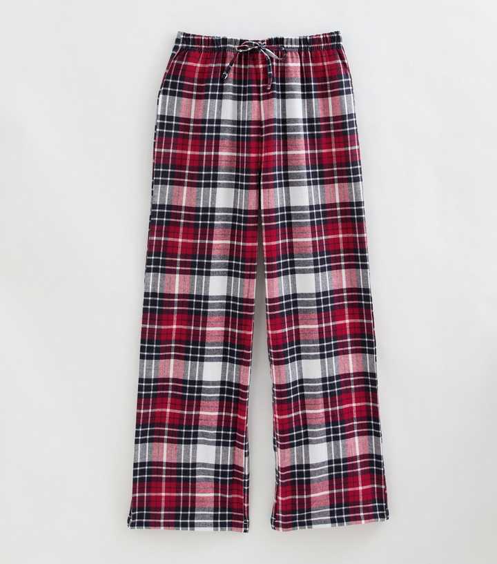 Tall Red Cotton Checked Pyjama Trousers