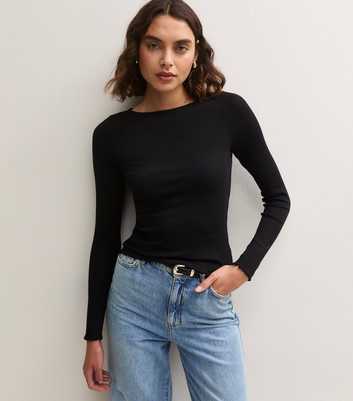 Tall Black Cotton Rich Long Sleeve Babylock T-Shirt