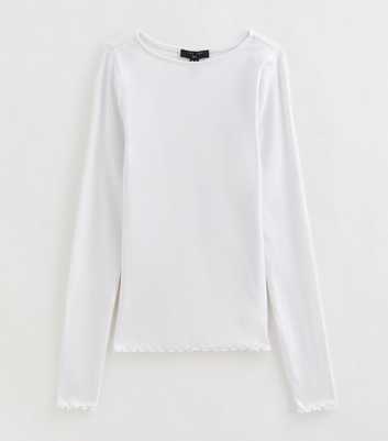 Tall White Cotton Rich Long Sleeve Babylock T-Shirt