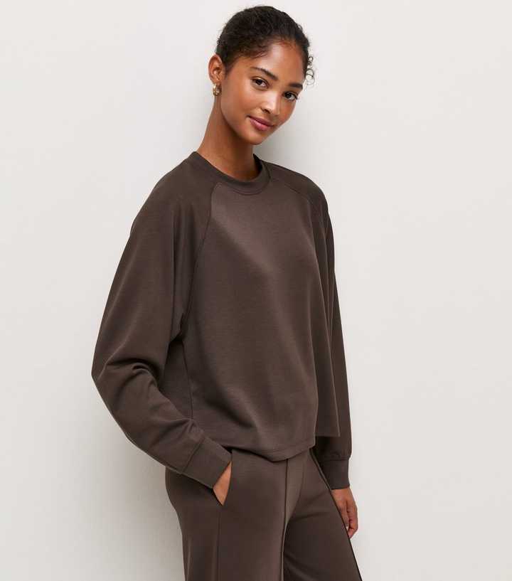 Premium Brown Raglan Sleeve Sweatshirt