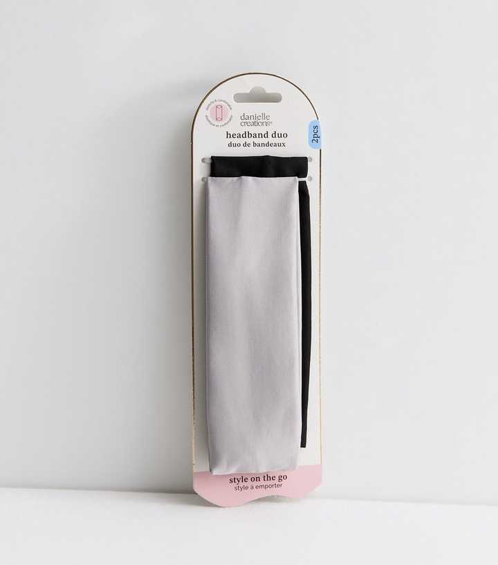 Danielle Creations Pack of 2 Black Stretchy Headbands