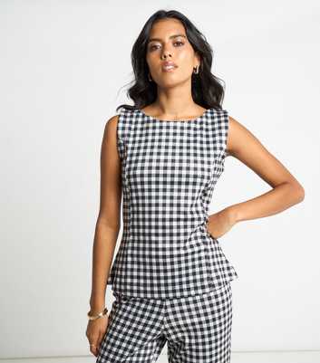 Arch Black Gingham Sleeveless Top