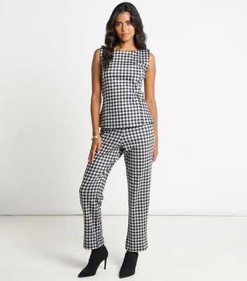 Arch Black Gingham Straight Leg Trousers