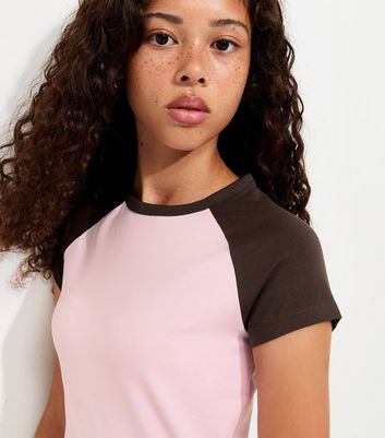 Girls Light Pink Raglan Sleeve T-Shirt | New Look