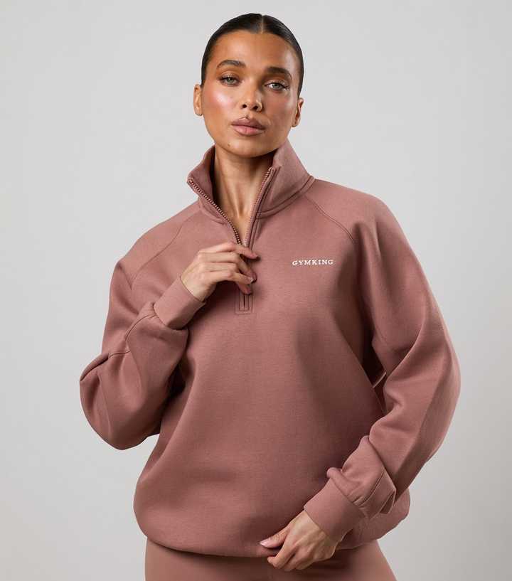Gym King Orange 365 Raglan Sleeve Funnel Neck Sweatshirt