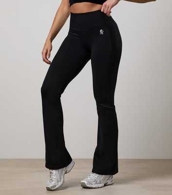Gym King Black Power Seamless Flared Pants