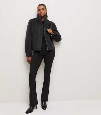 Black Stretch Cotton Rich Kick Flare Leggings