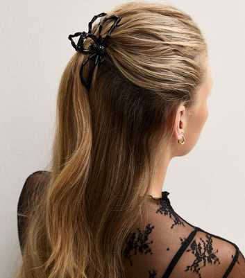 Black Metal Spider Hair Claw Clip