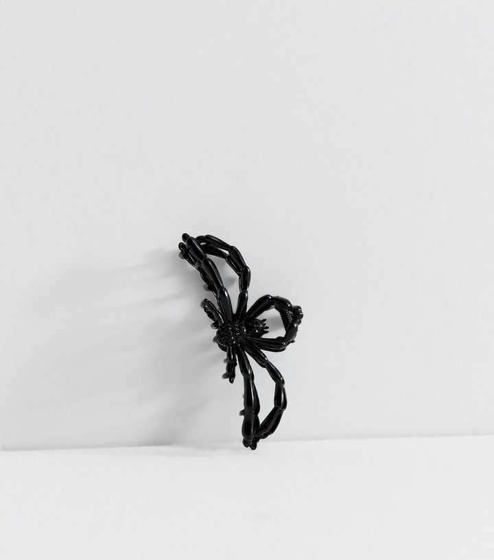 Black Metal Spider Hair Claw Clip