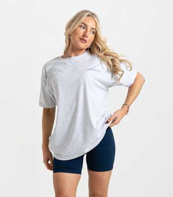 Peach Fit Grey Marl Heather T-Shirt