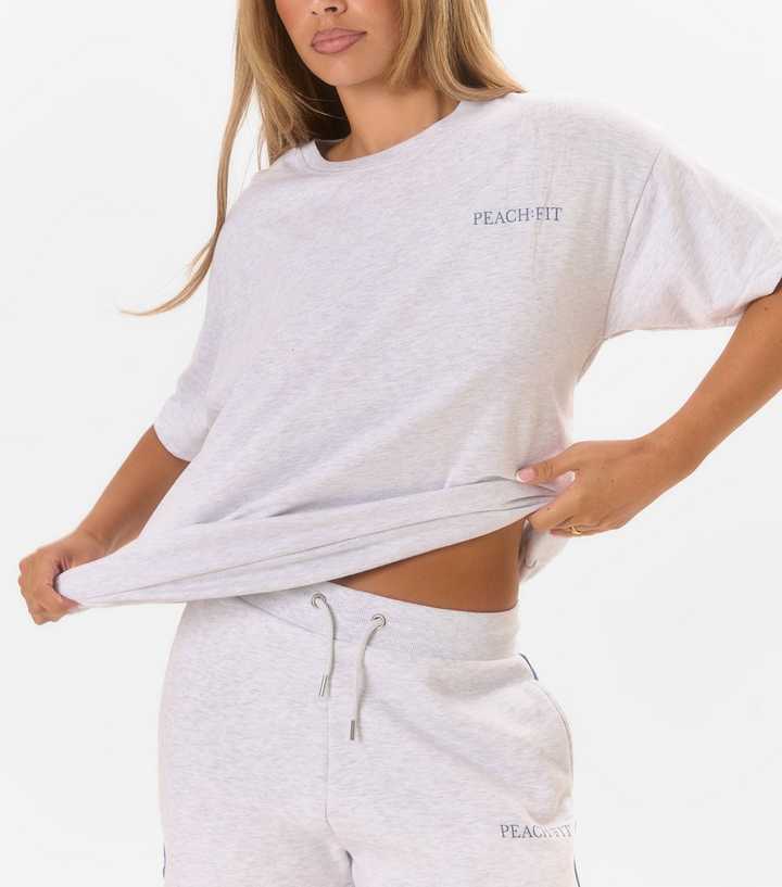 Peach:Fit Grey Marl Heather T-Shirt