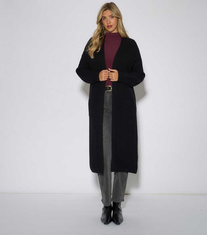 Gini London Black Longline Knit Cardigan