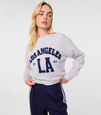 Pink Vanilla Light Grey Los Angeles Knitted Jumper