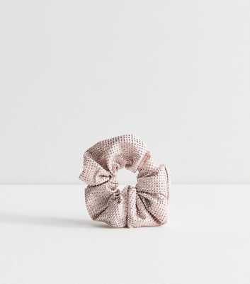 Pink Gem Embellished Scrunchie