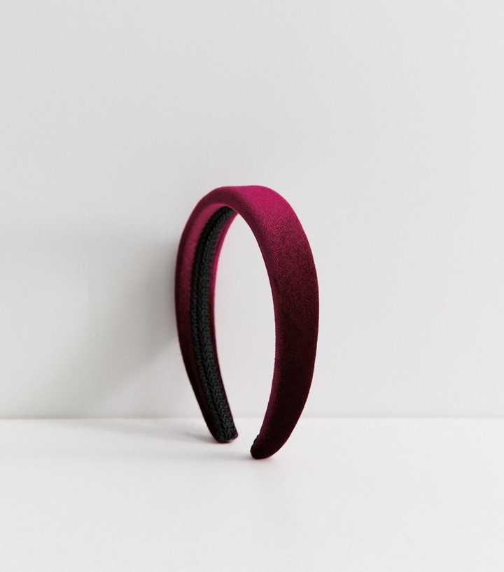 Dark Burgundy Velvet Padded Headband
