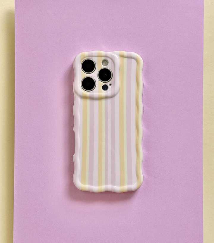 Coconut Lane Multicolour Striped Wavy Phone Case