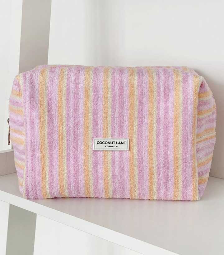 Coconut Lane Multicolour Striped Makeup Bag