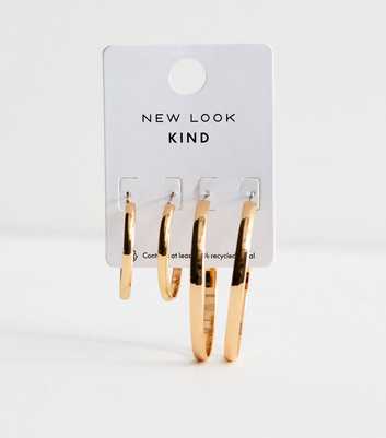Pack Of 2 Gold-Tone Mixed Size Hoop Earrings