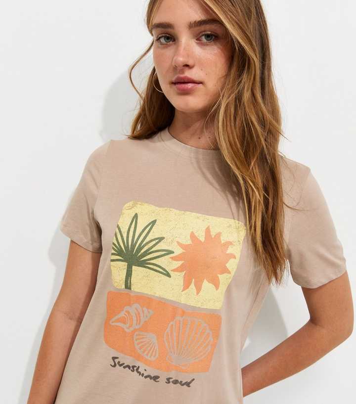 Mink Cotton Sunshine Soul Relaxed T-Shirt